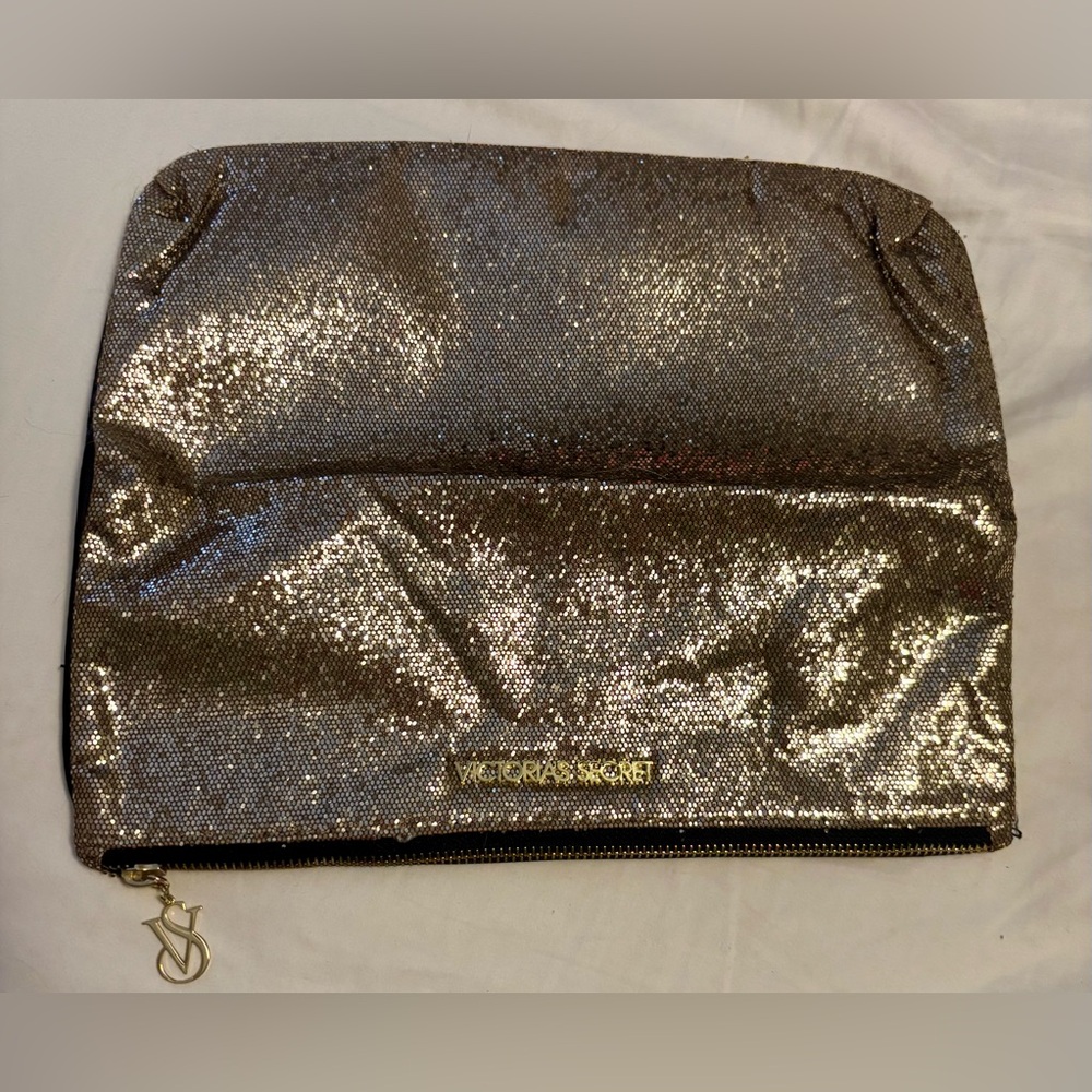 Victoria's Secret Shimmering Gold Cosmetic Bag